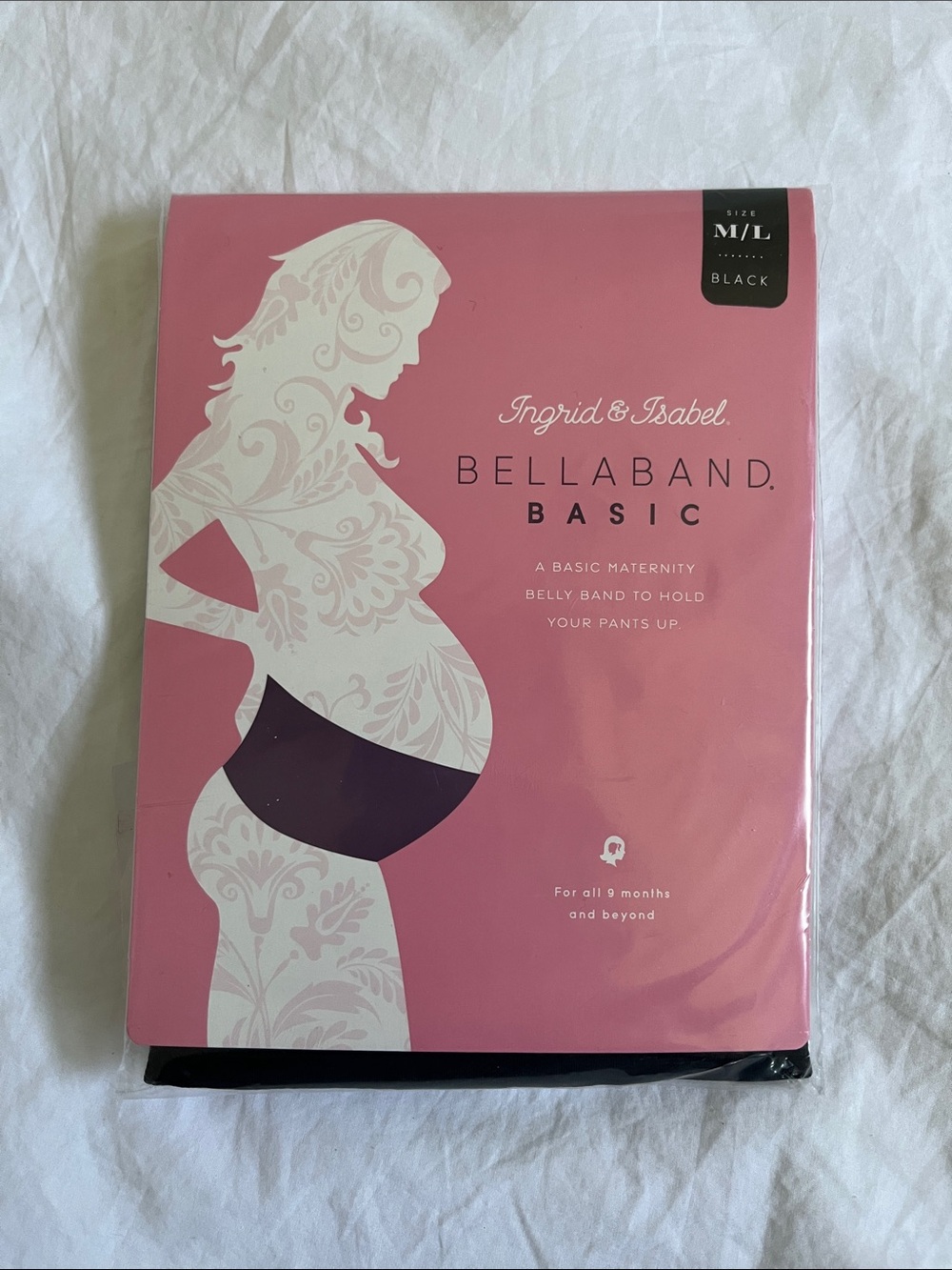 Bella Band Basic Ingrid & Isabel maternity belly band black pregnancy waist band